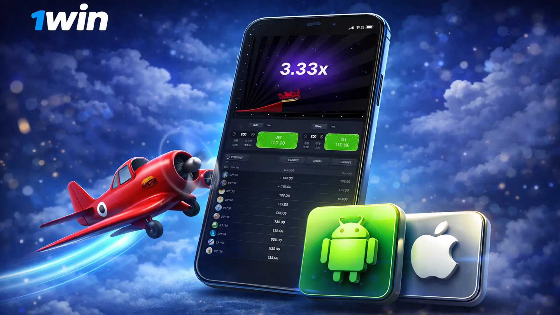 Download 1win casino app to play Aviator demo on mobile devices